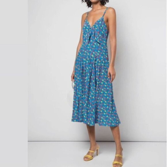 LHD Aqua Field Flower The Adele Dress I Size 0 - Picture 1 of 9